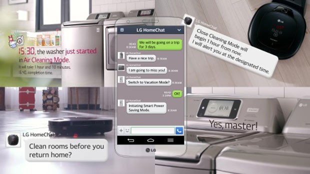 LG terá app de bate-papo para ativar eletrodomésticos por mensagem
