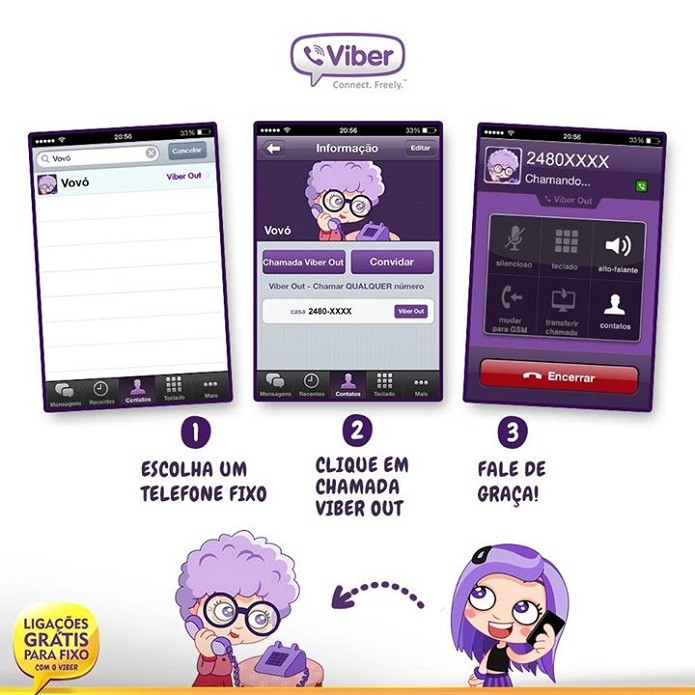 Viber está liberando ligações gratuitas para telefones fixos no Brasil