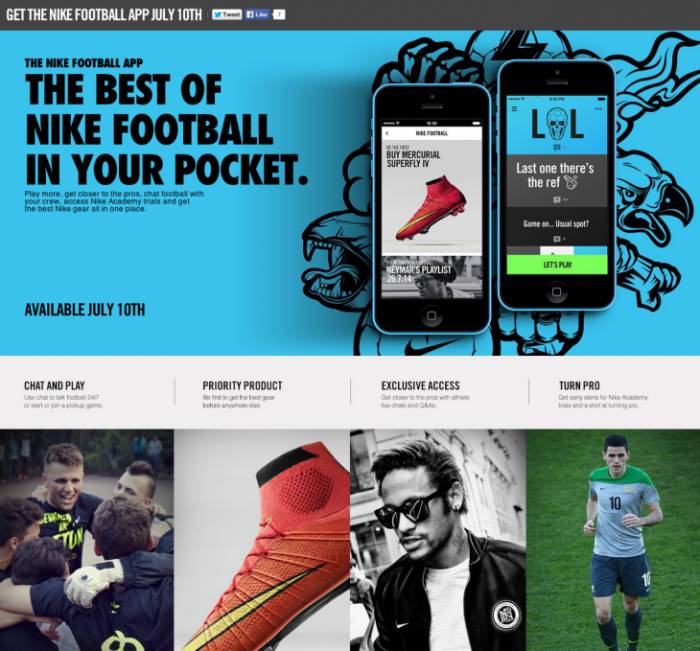 A Nike vai aproveitar a Copa do Mundo para lançar seu aplicativo para Android e iOS em 10 de Julho